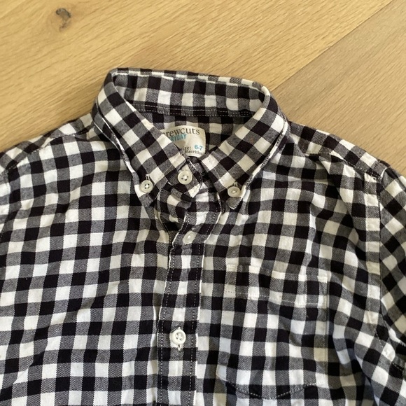 Crewcuts Boys Gingham Washed Shirt size 6-7 - Picture 2 of 4